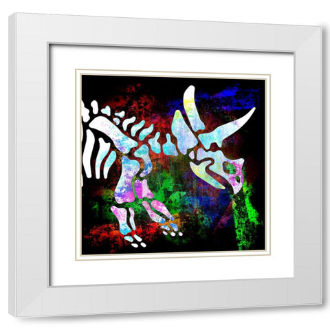 Dino Bones 04 White Modern Wood Framed Art Print with Double Matting by LightBoxJournal