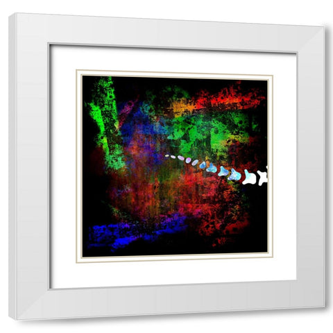 Dino Bones Trieratops series 00 White Modern Wood Framed Art Print with Double Matting by LightBoxJournal