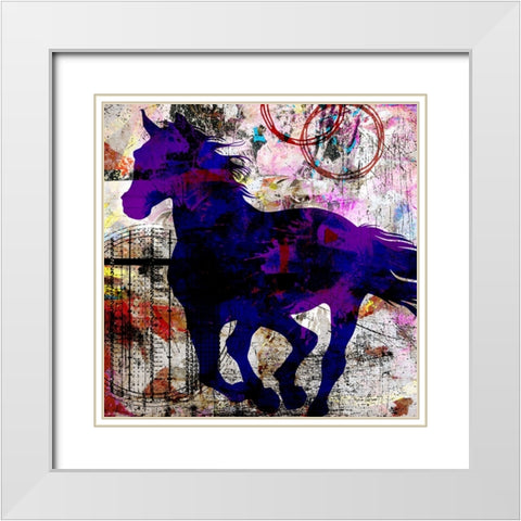 My Painted Pony 01 White Modern Wood Framed Art Print with Double Matting by LightBoxJournal