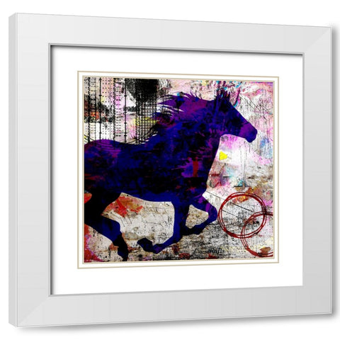 My Painted Pony 02 White Modern Wood Framed Art Print with Double Matting by LightBoxJournal