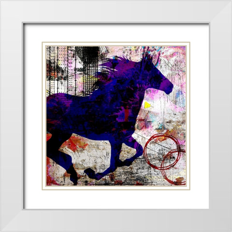 My Painted Pony 02 White Modern Wood Framed Art Print with Double Matting by LightBoxJournal