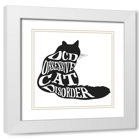 RescueCat 03 White Modern Wood Framed Art Print with Double Matting by LightBoxJournal