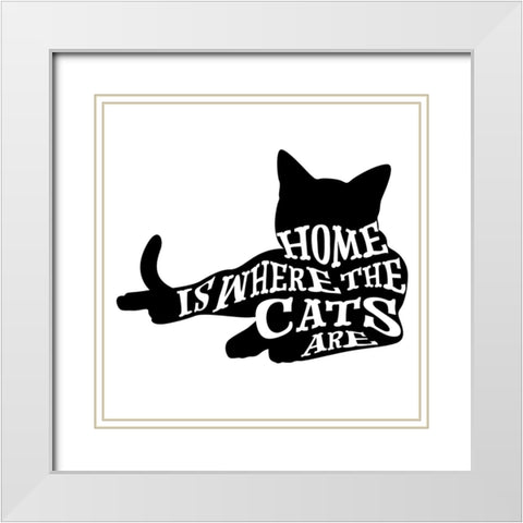 RescueCat 06 White Modern Wood Framed Art Print with Double Matting by LightBoxJournal