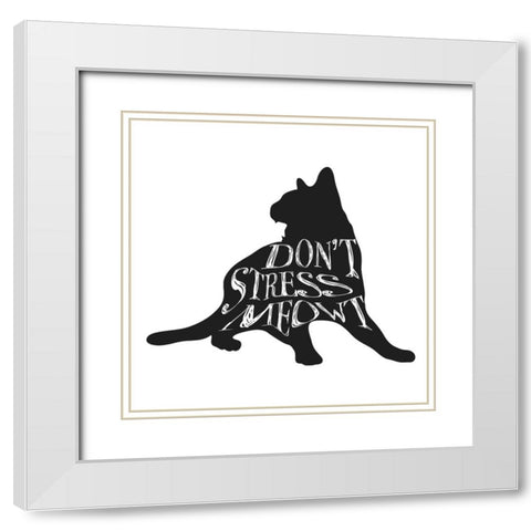 RescueCat 09 White Modern Wood Framed Art Print with Double Matting by LightBoxJournal