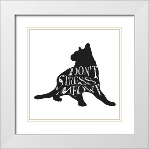 RescueCat 09 White Modern Wood Framed Art Print with Double Matting by LightBoxJournal