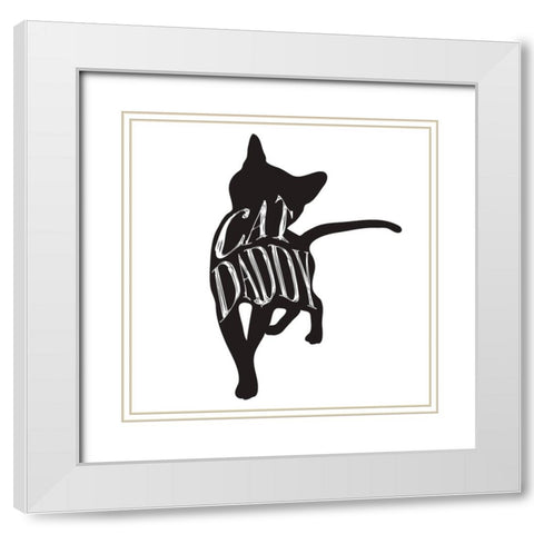 RescueCat 012 White Modern Wood Framed Art Print with Double Matting by LightBoxJournal