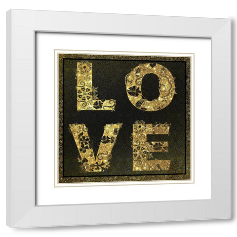 Forever Love 03 White Modern Wood Framed Art Print with Double Matting by LightBoxJournal