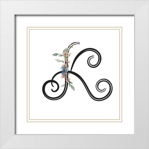 K White Modern Wood Framed Art Print with Double Matting by LightBoxJournal