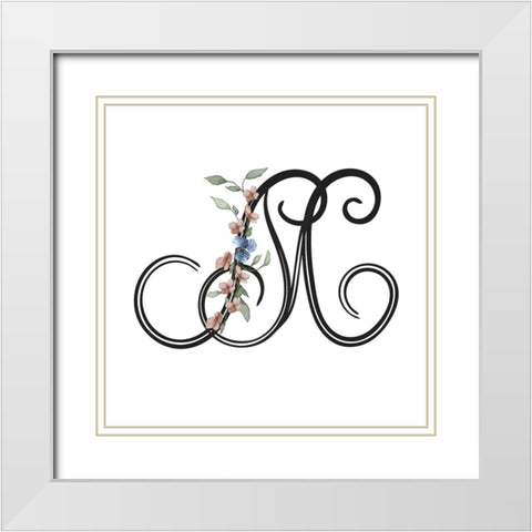 M White Modern Wood Framed Art Print with Double Matting by LightBoxJournal