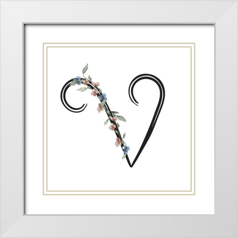 V White Modern Wood Framed Art Print with Double Matting by LightBoxJournal