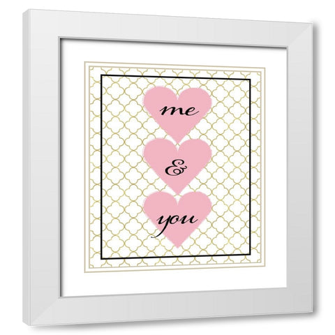 Love you 02 White Modern Wood Framed Art Print with Double Matting by LightBoxJournal