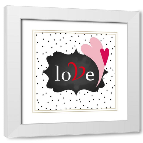 Love you 08 White Modern Wood Framed Art Print with Double Matting by LightBoxJournal