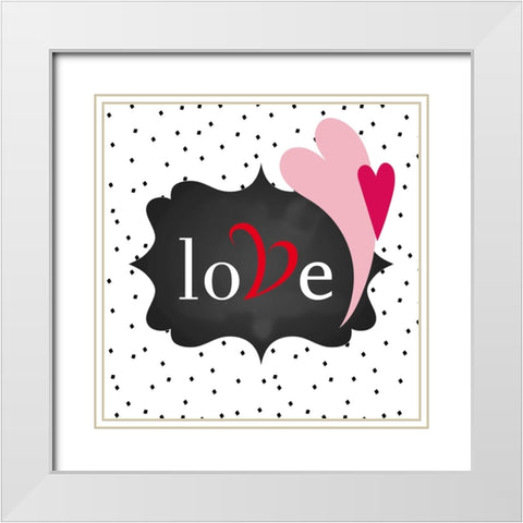 Love you 08 White Modern Wood Framed Art Print with Double Matting by LightBoxJournal