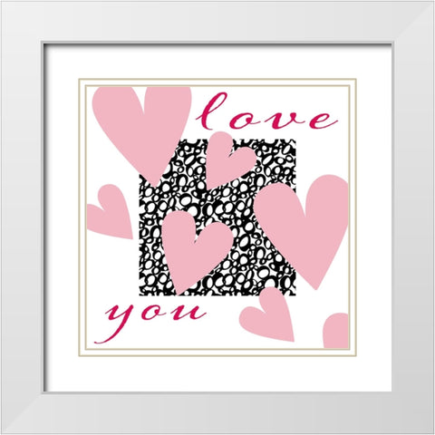 Love you 09 White Modern Wood Framed Art Print with Double Matting by LightBoxJournal