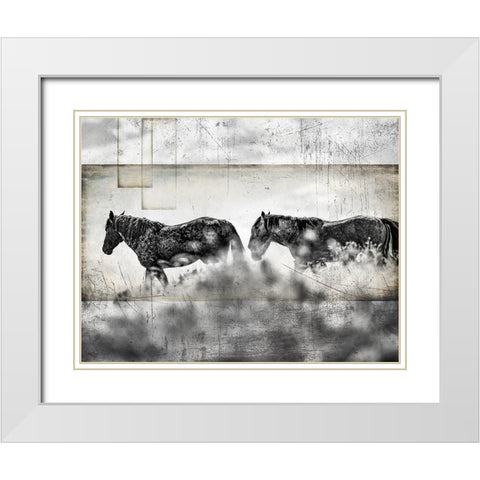 Wild Horses of the Great Basin 06 White Modern Wood Framed Art Print with Double Matting by LightBoxJournal
