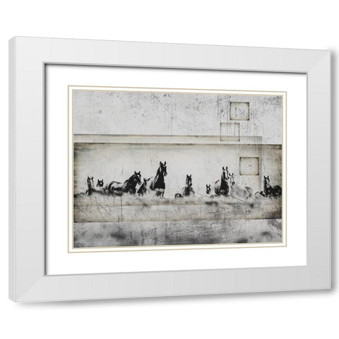 Wild Horses of the Great Basin 08 White Modern Wood Framed Art Print with Double Matting by LightBoxJournal