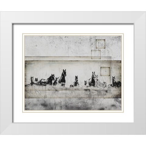 Wild Horses of the Great Basin 08 White Modern Wood Framed Art Print with Double Matting by LightBoxJournal