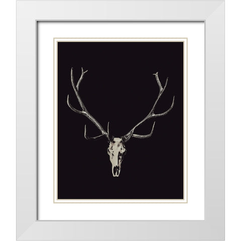 The Rustic Antler 01 White Modern Wood Framed Art Print with Double Matting by LightBoxJournal