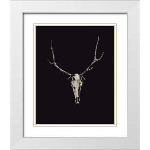 The Rustic Antler 03 White Modern Wood Framed Art Print with Double Matting by LightBoxJournal