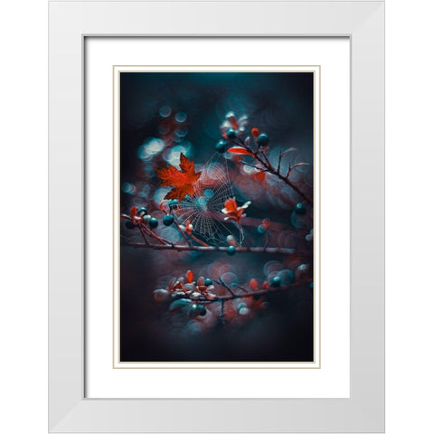 Chaos at Night White Modern Wood Framed Art Print with Double Matting by Love Grams