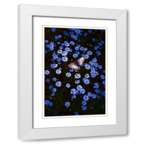 Depth Effect White Modern Wood Framed Art Print with Double Matting by Love Grams
