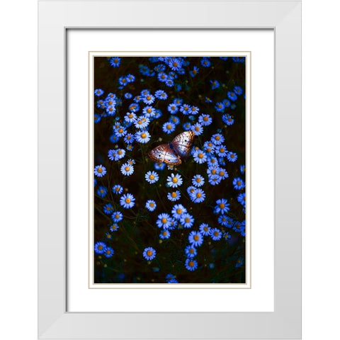 Depth Effect White Modern Wood Framed Art Print with Double Matting by Love Grams