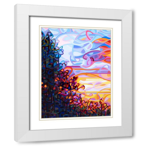 Crescendo White Modern Wood Framed Art Print with Double Matting by Budan, Mandy