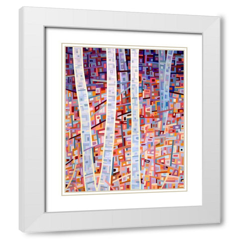 Incandescence White Modern Wood Framed Art Print with Double Matting by Budan, Mandy