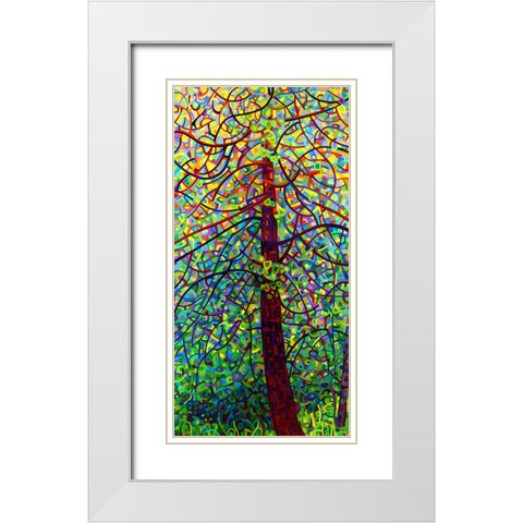 Kaleidoscope White Modern Wood Framed Art Print with Double Matting by Budan, Mandy