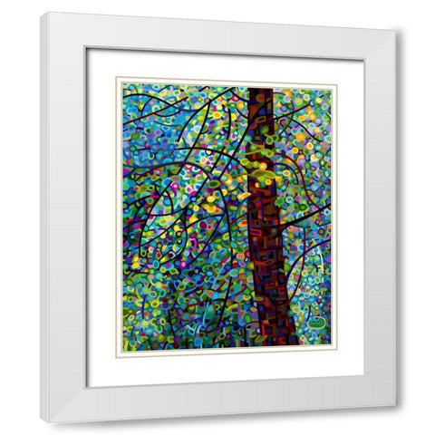 Pine Sprites White Modern Wood Framed Art Print with Double Matting by Budan, Mandy