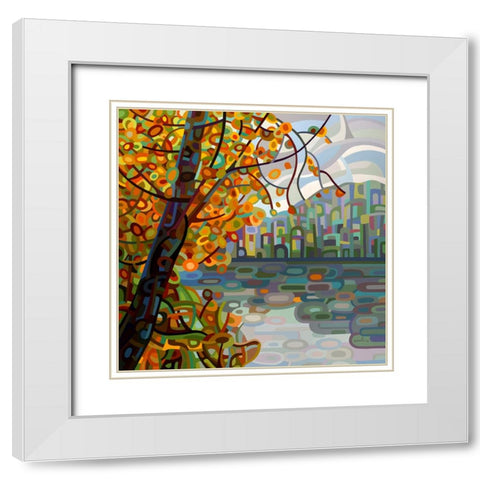 Reflections White Modern Wood Framed Art Print with Double Matting by Budan, Mandy