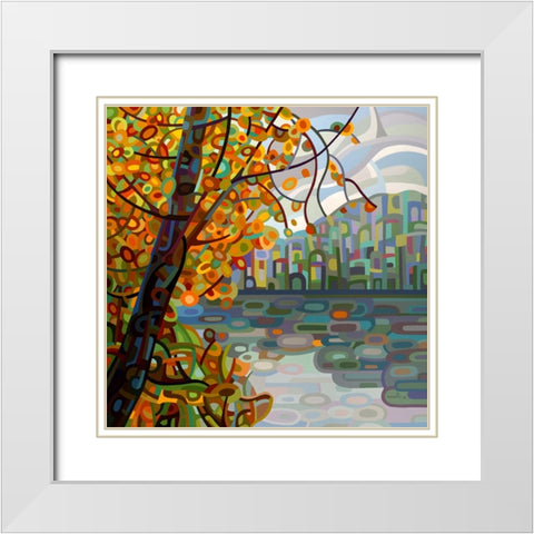 Reflections White Modern Wood Framed Art Print with Double Matting by Budan, Mandy