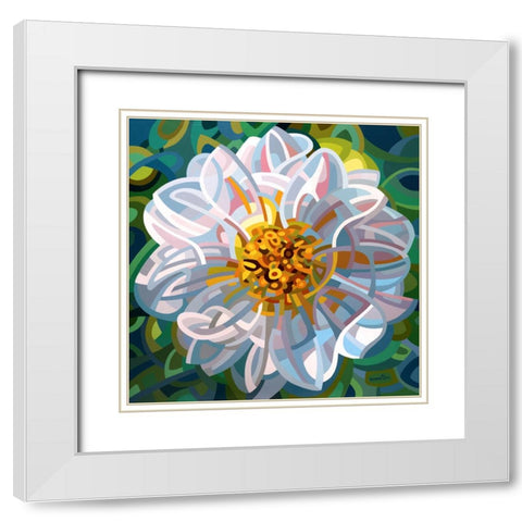 Solitaire White Modern Wood Framed Art Print with Double Matting by Budan, Mandy