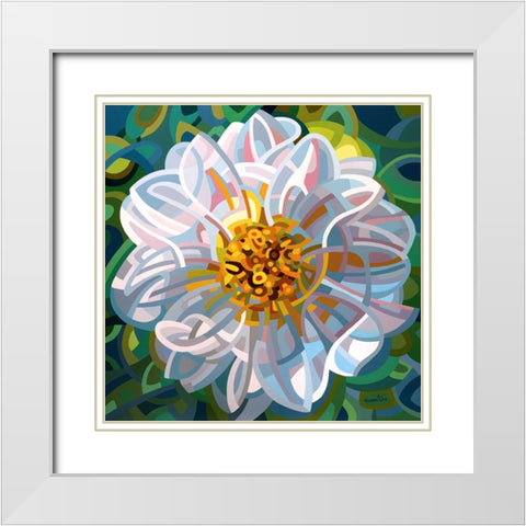 Solitaire White Modern Wood Framed Art Print with Double Matting by Budan, Mandy
