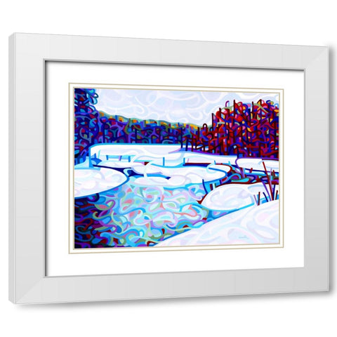 Thaw White Modern Wood Framed Art Print with Double Matting by Budan, Mandy
