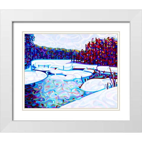 Thaw White Modern Wood Framed Art Print with Double Matting by Budan, Mandy