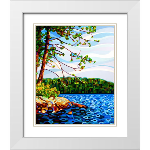 View From Mazengah White Modern Wood Framed Art Print with Double Matting by Budan, Mandy