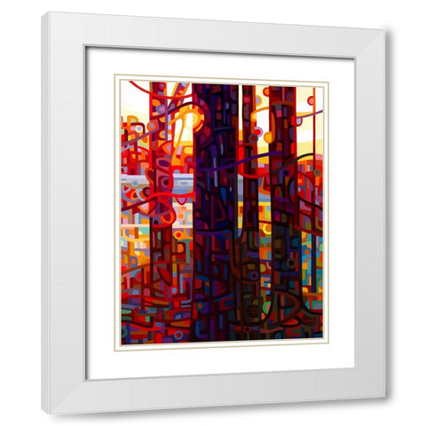 Carnelian Morning White Modern Wood Framed Art Print with Double Matting by Budan, Mandy