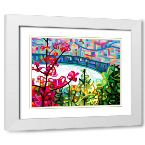 Salmon Ridge White Modern Wood Framed Art Print with Double Matting by Budan, Mandy