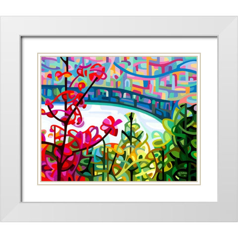 Salmon Ridge White Modern Wood Framed Art Print with Double Matting by Budan, Mandy
