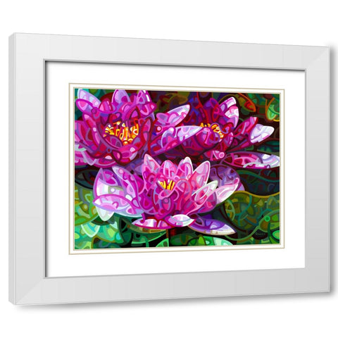 Triumvirate White Modern Wood Framed Art Print with Double Matting by Budan, Mandy