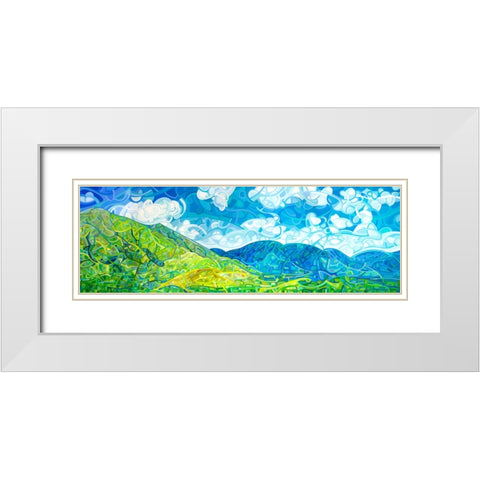 Emerald Moments White Modern Wood Framed Art Print with Double Matting by Budan, Mandy