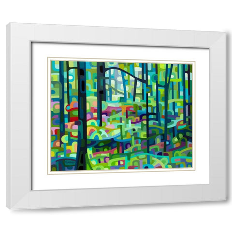Celadon Morning White Modern Wood Framed Art Print with Double Matting by Budan, Mandy