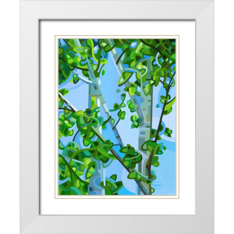 Birch Light White Modern Wood Framed Art Print with Double Matting by Budan, Mandy