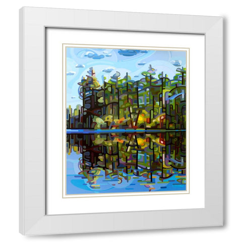 Summer Duet White Modern Wood Framed Art Print with Double Matting by Budan, Mandy
