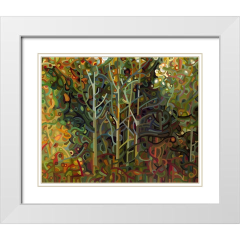 Verdigris White Modern Wood Framed Art Print with Double Matting by Budan, Mandy