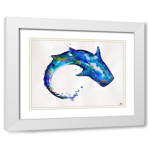 Celestial White Modern Wood Framed Art Print with Double Matting by Allante, Marc
