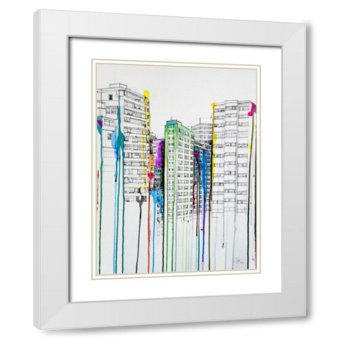 Hold Your Breath White Modern Wood Framed Art Print with Double Matting by Allante, Marc