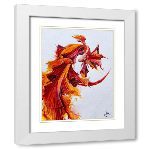 Ignite Vertical White Modern Wood Framed Art Print with Double Matting by Allante, Marc