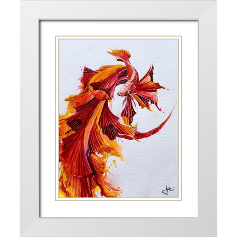 Ignite Vertical White Modern Wood Framed Art Print with Double Matting by Allante, Marc